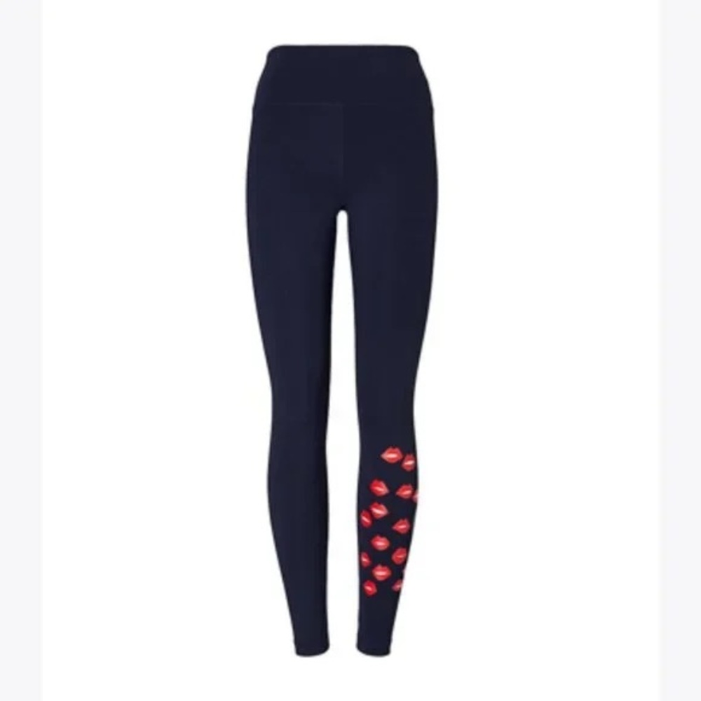 Tory Sport - Lips Placed Graphics Leggings in Navy size XS